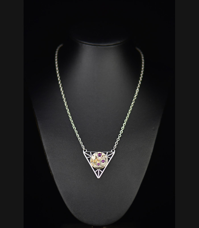 Collier ras de cou " Purple Wiccan "