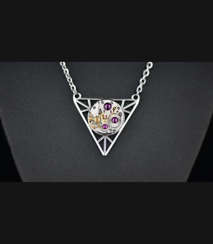 Collier ras de cou " Purple Wiccan "