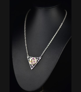 Collier ras de cou " Purple Wiccan "