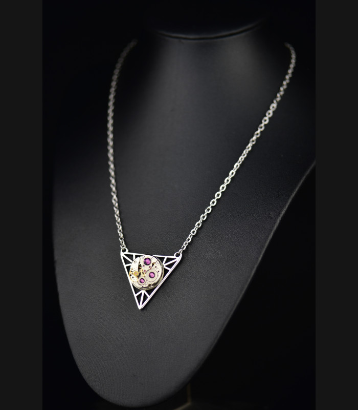 Collier ras de cou " Purple Wiccan "