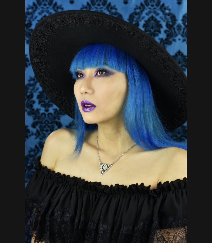 Collier ras de cou " Purple Wiccan "