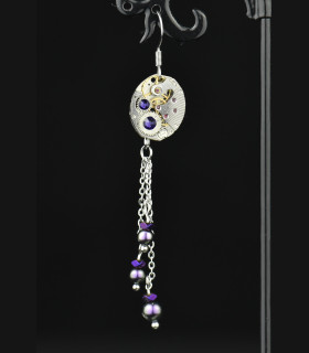 Boucles d'oreilles Falling Snow Purple