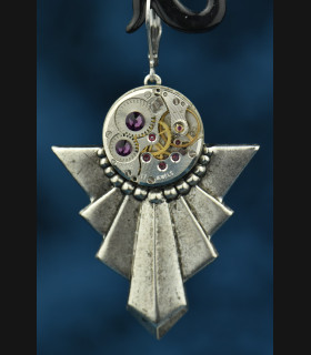 Boucles d'oreilles "Gatsby" Amethyst