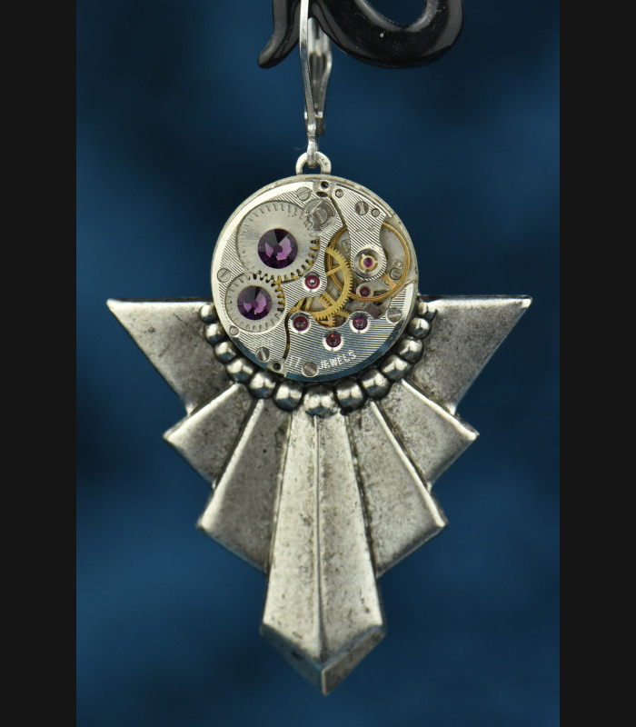 Boucles d'oreilles "Gatsby" Amethyst