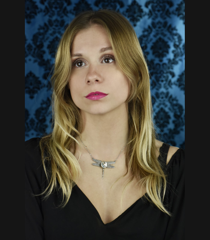 Collier " Dragonfly" blue