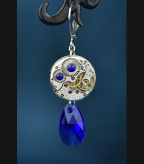 Boucles d'oreilles Moon Drop Deep Blue