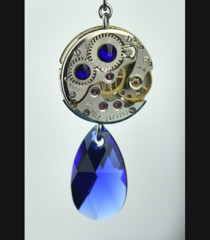 Boucles d'oreilles Moon Drop Deep Blue