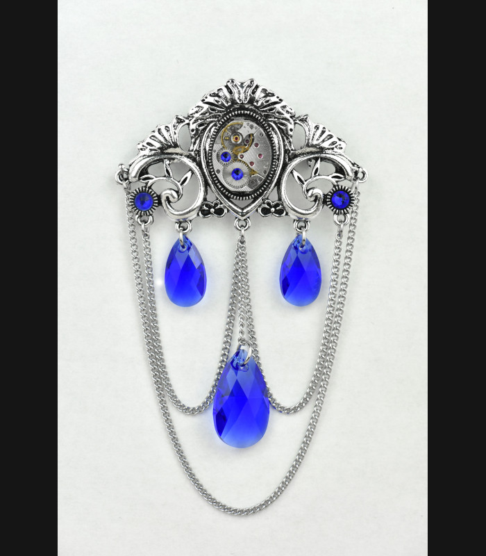 Broche Hestia Bleu Royal