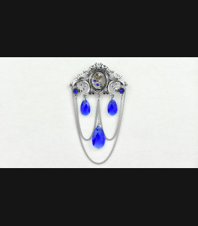 Broche Hestia Bleu Royal
