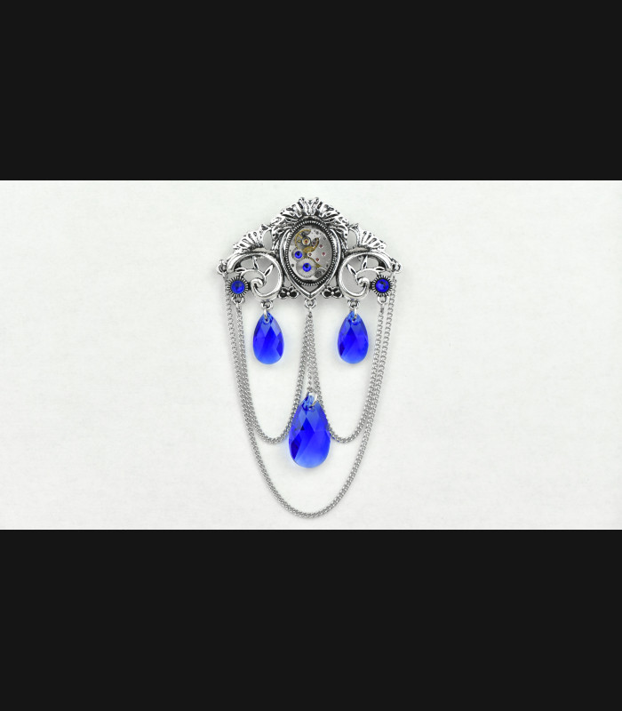 Broche Hestia Bleu Royal