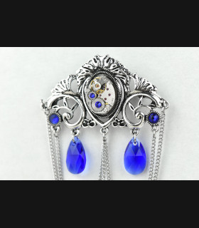 Broche Hestia Bleu Royal