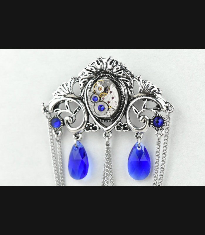 Broche Hestia Bleu Royal