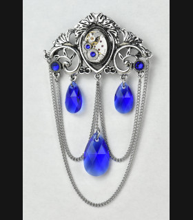 Broche Hestia Bleu Royal