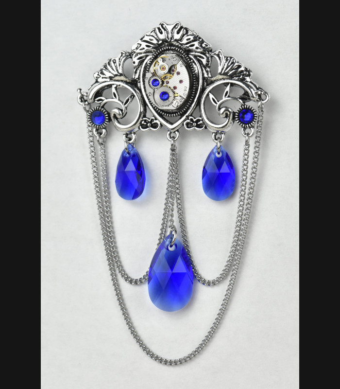 Broche Hestia Bleu Royal