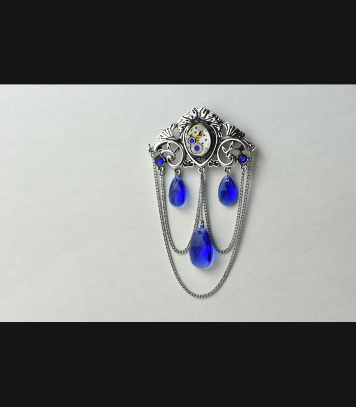 Broche Hestia Bleu Royal