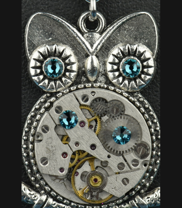 Collier Hibou Bubo Blue