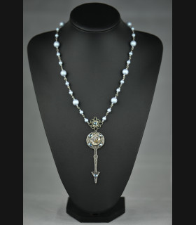 Collier Chronostasis Blue Iridescent