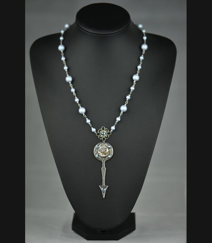 Collier Chronostasis Blue Iridescent