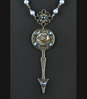 Collier Chronostasis Blue Iridescent