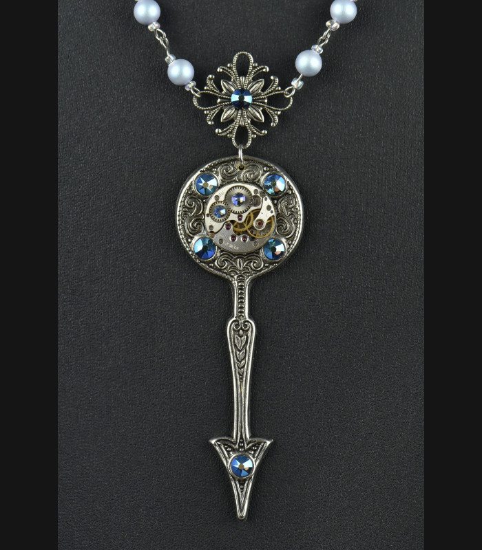 Collier Chronostasis Blue Iridescent