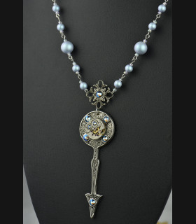 Collier Chronostasis Blue Iridescent