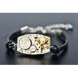 Bracelet mécanique cuir "Epsilon"