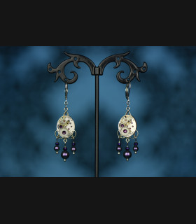 Boucles d'oreilles Thalie Améthyste