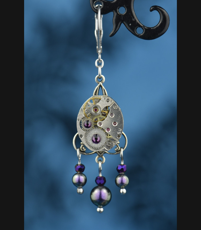 Boucles d'oreilles Thalie Améthyste