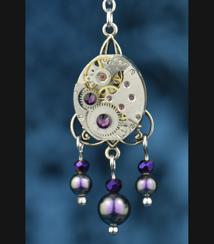 Boucles d'oreilles Thalie Améthyste