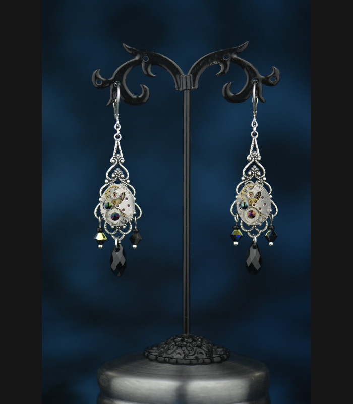 Boucles d'oreilles Blue barock
