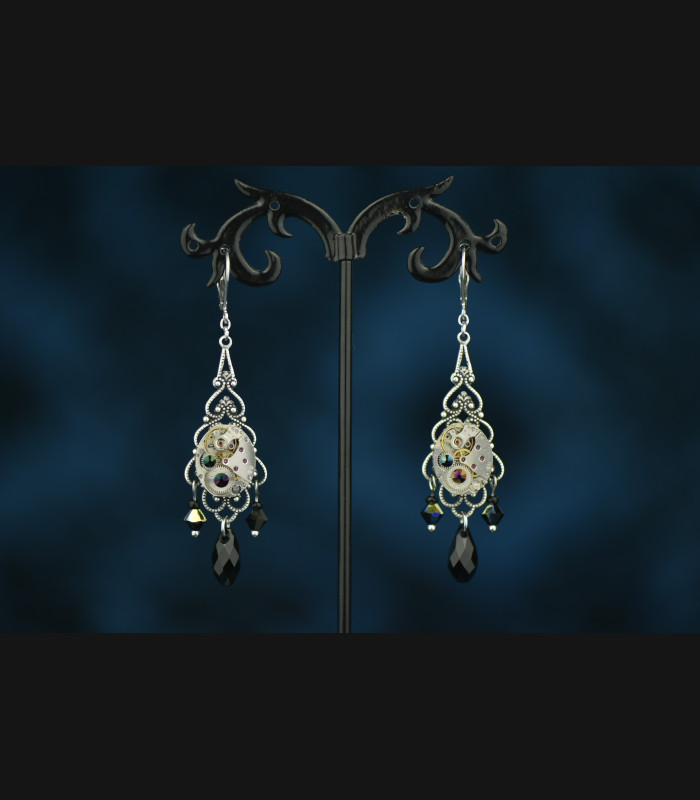 Boucles d'oreilles Blue barock