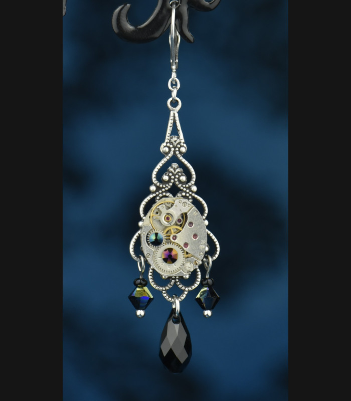 Boucles d'oreilles Blue barock