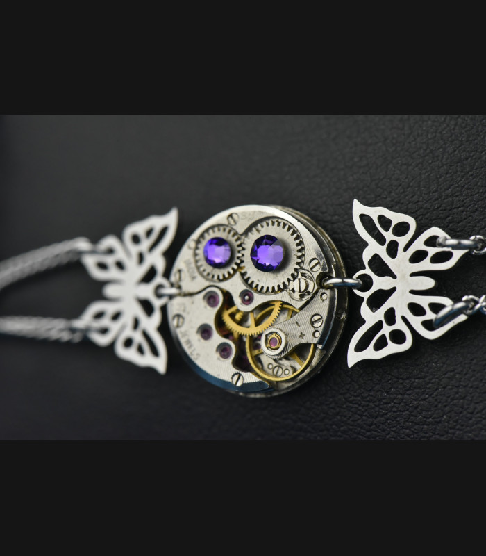 Bracelet steampunk papillon Diane