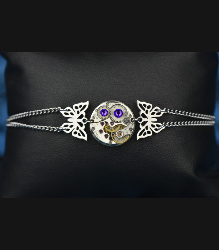 Bracelet steampunk papillon Diane