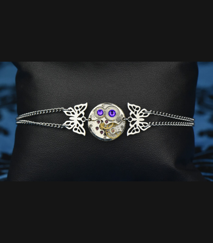 Bracelet steampunk papillon Diane
