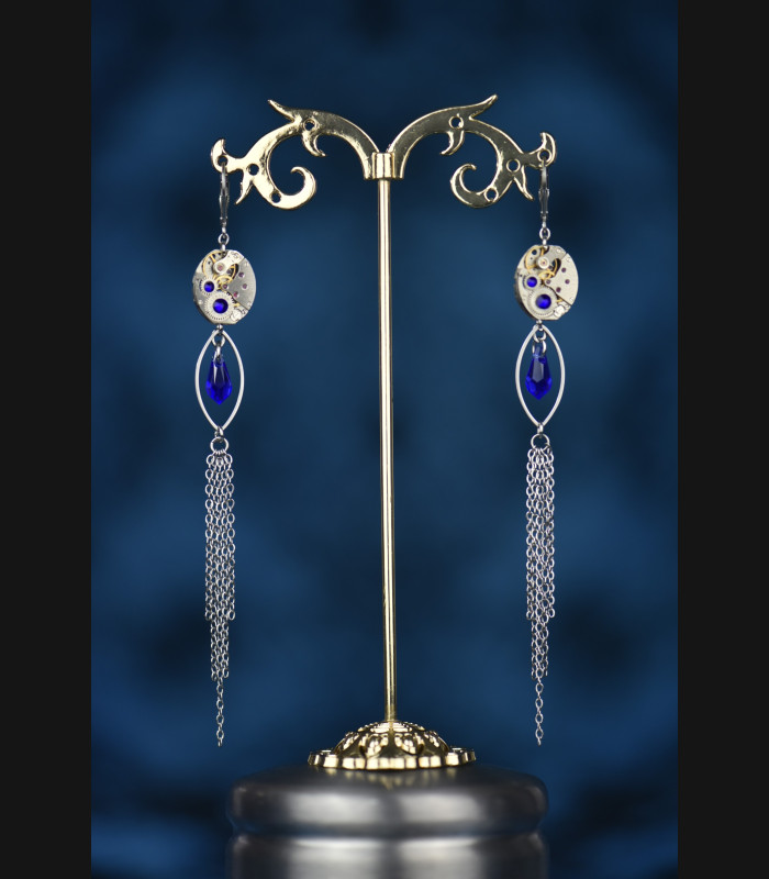 Boucles d'oreilles steampunk Thétys