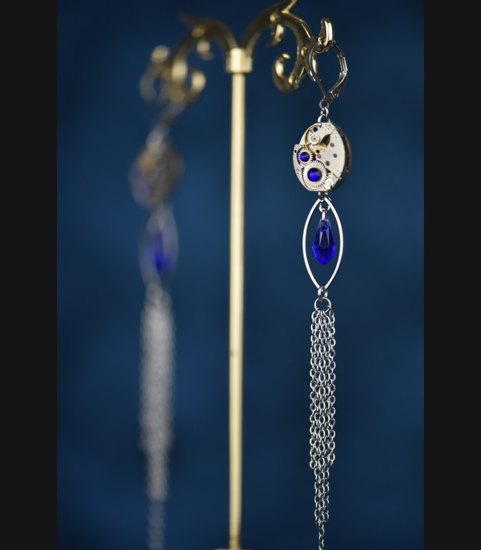 Boucles d'oreilles steampunk Thétys