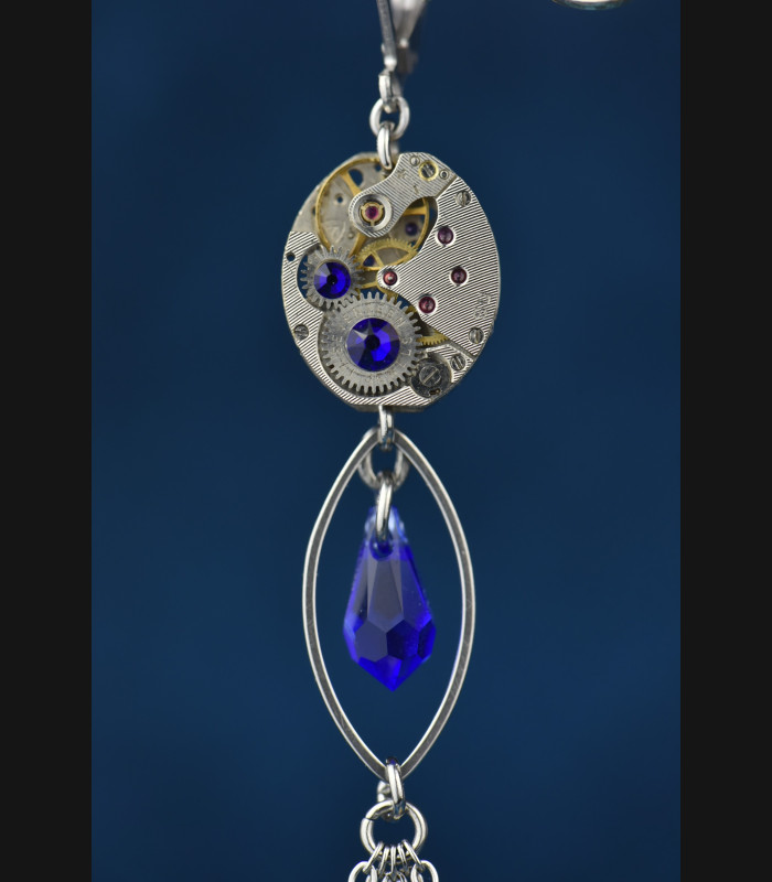 Boucles d'oreilles steampunk Thétys