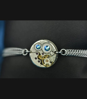 Bracelet mécanique " Echo Purple rain" Couleur:turquoise Forme:rond 16mm