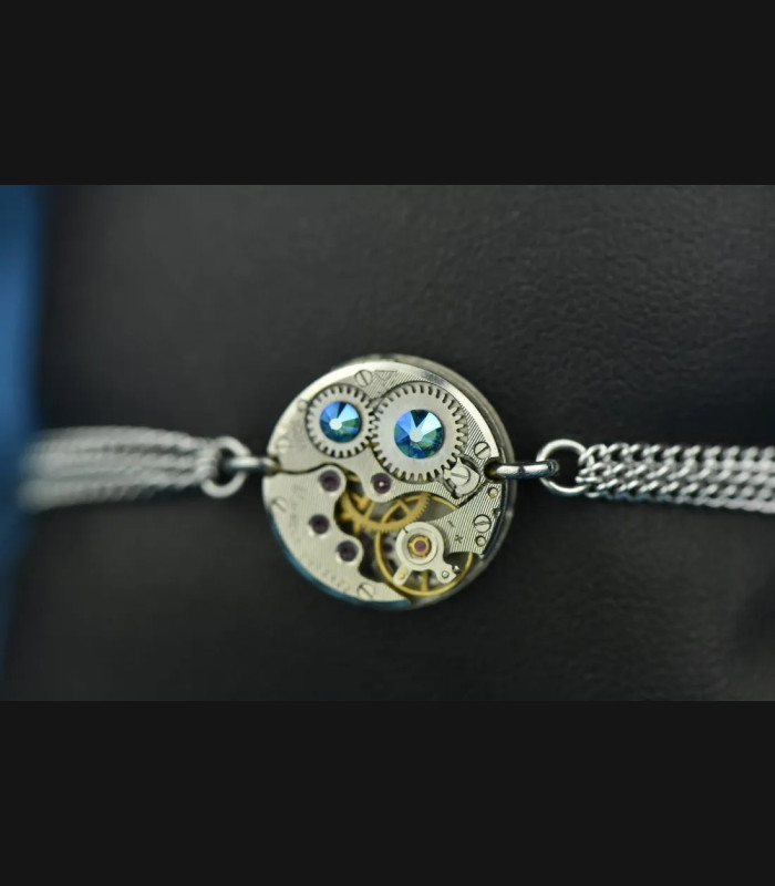 Bracelet mécanique " Echo Purple rain" Couleur:turquoise Forme:rond 16mm