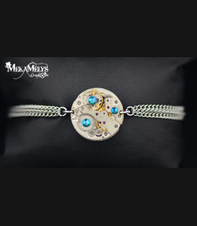 Bracelet mécanique " Echo Purple rain" Couleur:turquoise Forme:rond 20mm