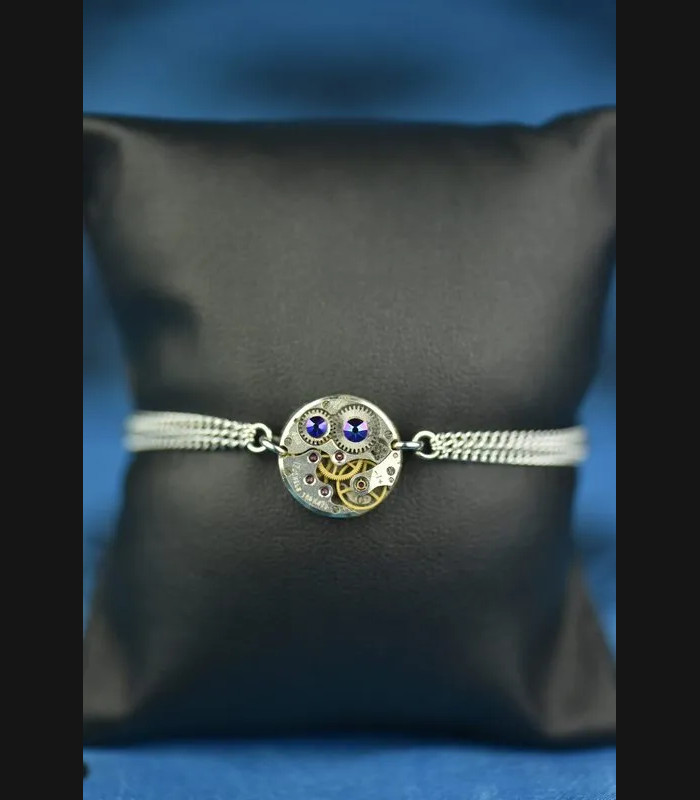 Bracelet mécanique " Echo Purple rain" Couleur:scarabée Forme:rond 16mm