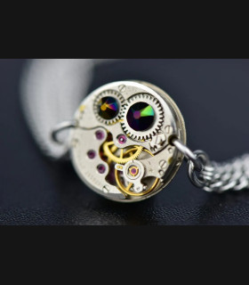 Bracelet mécanique " Echo Purple rain" Couleur:noir Forme:rond 20mm