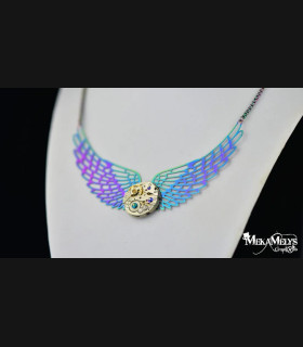 Collier collection "Gold Angel" Couleur:scarabée Matières:acier inoxydable Forme:rond 20mm