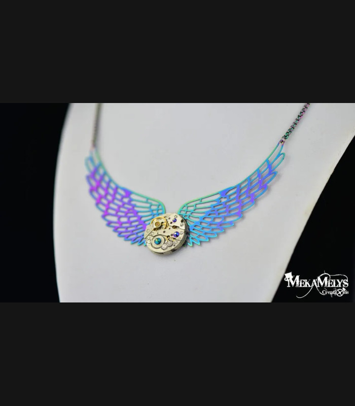 Collier collection "Gold Angel" Couleur:scarabée Matières:acier inoxydable Forme:rond 20mm