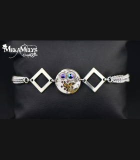 Bracelet "Metric " Crystal Couleur:scarabée Forme:rond 16mm