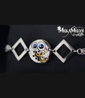 Bracelet "Metric " Crystal Couleur:scarabée Forme:rond 16mm