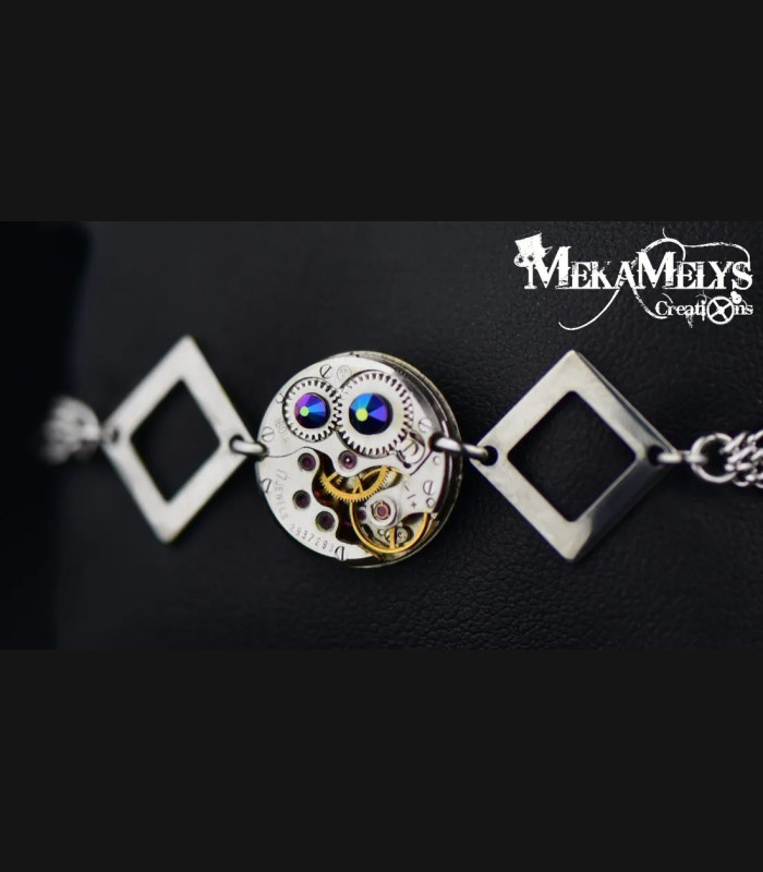 Bracelet "Metric " Crystal Couleur:scarabée Forme:rond 16mm