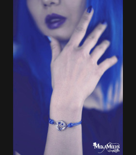 Bracelet mécanique cuir steampunk "Omicron"