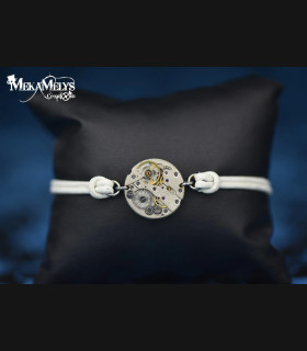 Bracelet steampunk cuir Chronos